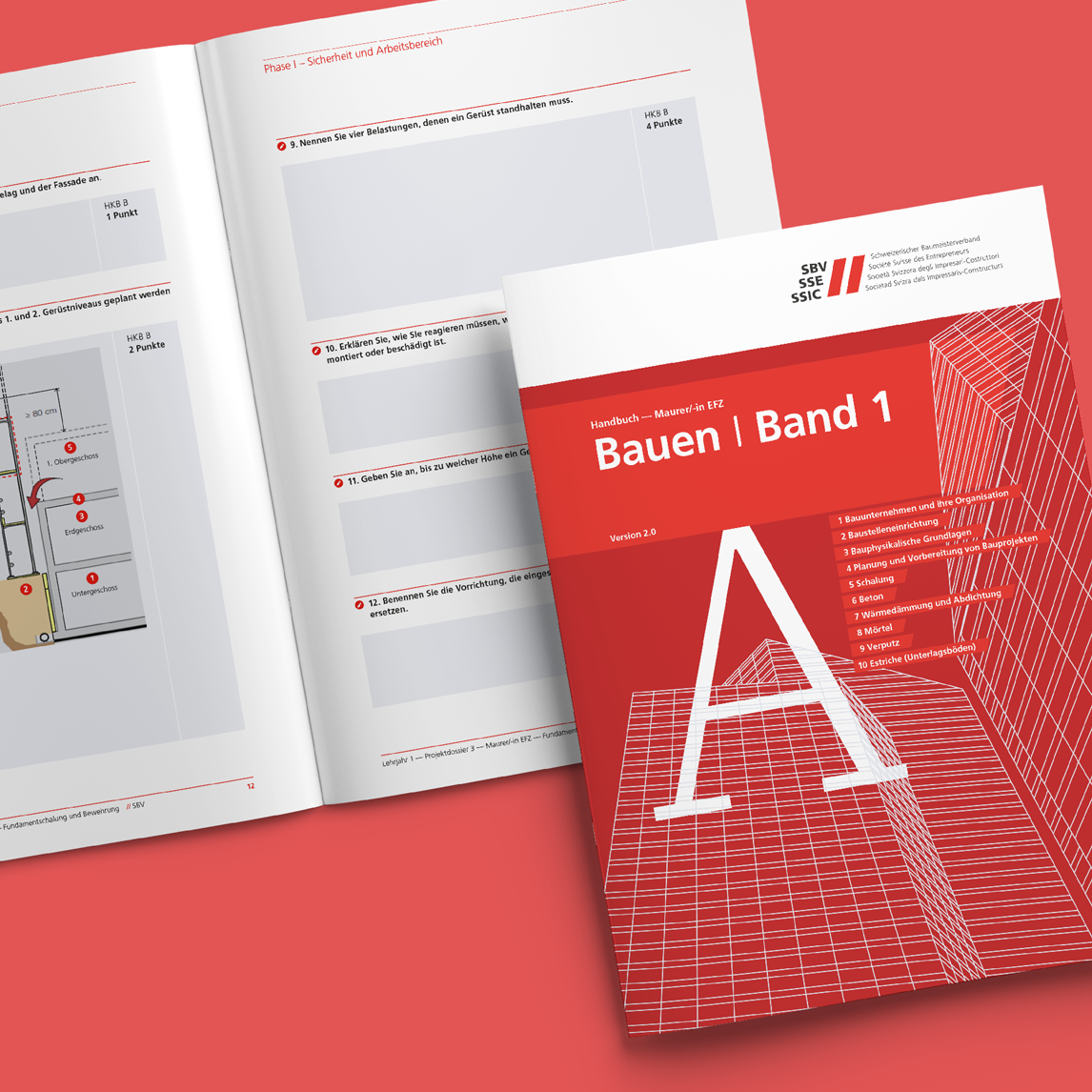 Set Lehrmittel SBV -  Maurer EFZ - Handbücher & Projektdossier (Print)
